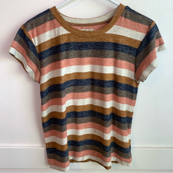 Madewell Multicolor Striped Textured Short Sleeve Shirt - Picture 4 of 6